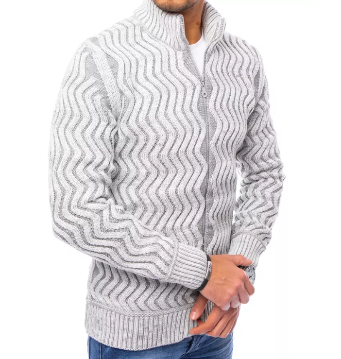 męski sweter rozpinany modny kolor